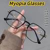 Oversized Trendy Anti Blue Light Myopia Glasses Women High-definition Optical Eyeglasses