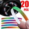 20pcs Rainbow Car Wheel Hub Stickers Reflective Strip Car Decals Noctilucent Car Motorcycle Bike Wheel Decoration Car Stickers