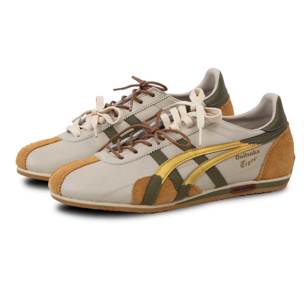 ONITSUKA TIGER Runspark Нескользящие Легкие Низкие Беговые Кроссовки Унисекс Бежево-Коричневые 1183B480-200(Команда293-)