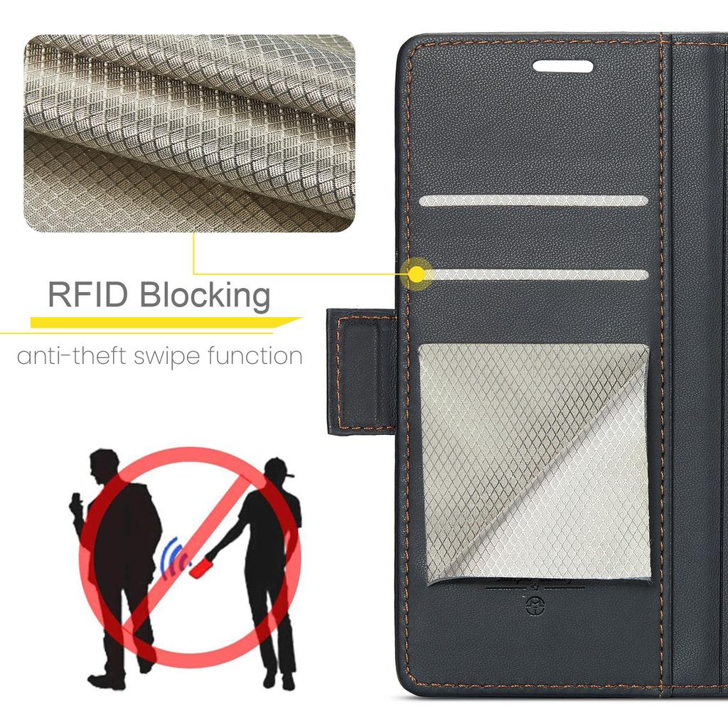 For Xiaomi 14 Pro Leather Case CASEME 023 RFID Blocking 3 Card Slot Mobile Cover
