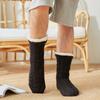 Thermal Socks Mens Winter Warm Home Soft Male Cotton Thickened Plus Velvet Sleeping Anti Skid Grip Short Floor Slipper Sock