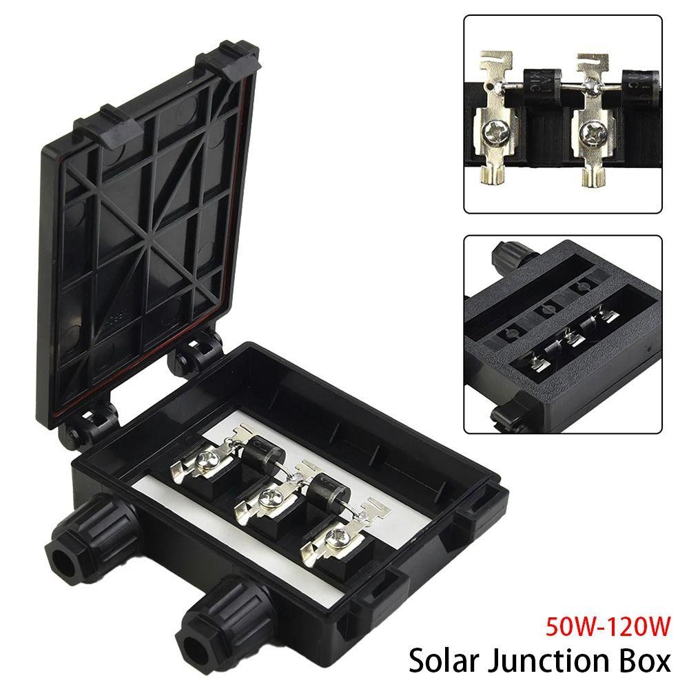 1Pcs Electrical Testing Tool Solar Junction Box 50W-120W 6A Cable Connector Kit New PV Module Box