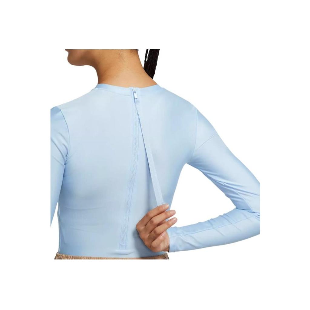 Nike Solid Color Breathable Slim Fit Sports Round Neck Bodysuit Women Bodysuit Blue DD7061-438