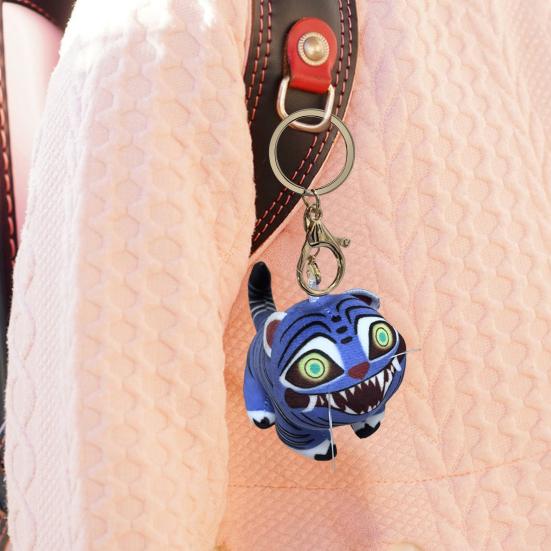 Anime Tiger Plush Keychain Cute Tiger Plush Doll Tiger Key Ring Soft Stuffed Animal Gift for Family Friends Children