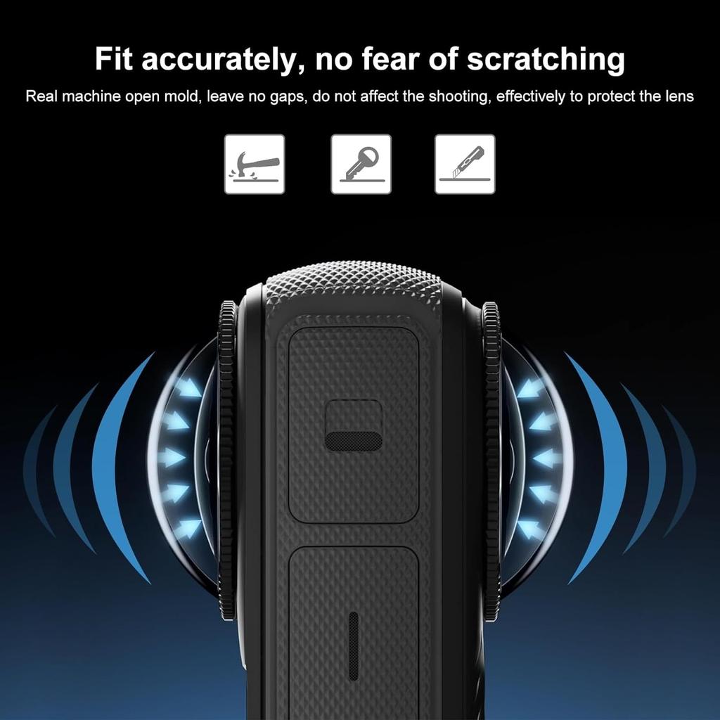 Закаленное стекло Защитная крышка для объектива Защитная крышка для экрана с защитой от царапин для аксессуаров камеры Insta360 X4 с оптическим покрытием