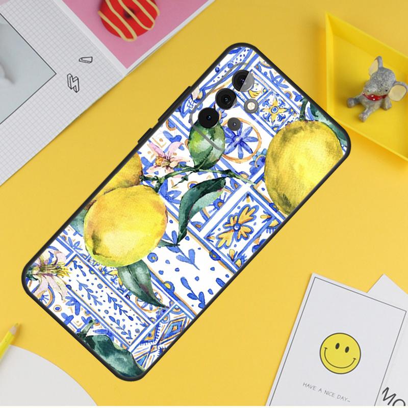 Чехол для телефона Mediterranean Lemon для Samsung Galaxy A14 A34 A54 A12 A32 A52 A51 A71 A53 A33 A13 A15 A25 A35 A55