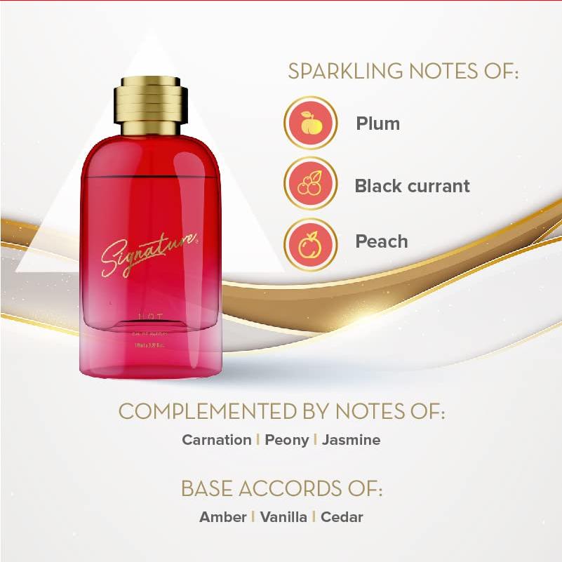 Парфюм Signature HOT - 100 мл | Парфюмированная вода | Для мужчин и женщин | Бодрящий и пленительный аромат | Роскошный стойкий аромат | Упаковка из 1 шт.