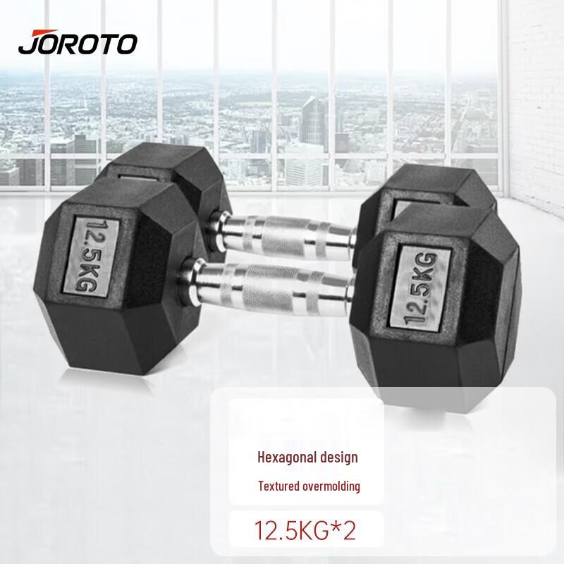 JOROTO Eco-Friendly Rubber-Coated Hex Dumbbells