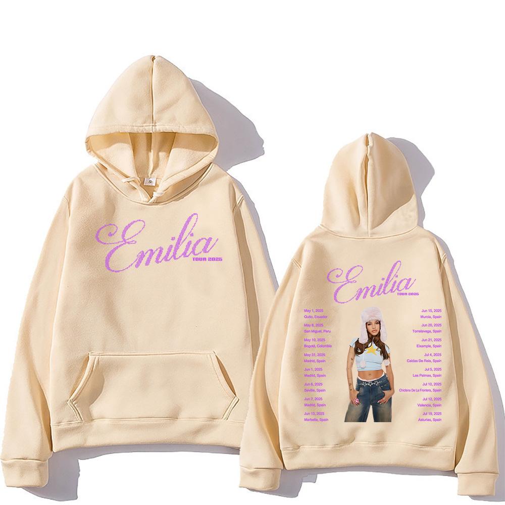 Mernes Модный Худи Emilia Mernes Tour Толстовки Повседневные Эстетичные Пуловеры Харадзюку Женские Мужские Y2K Худи