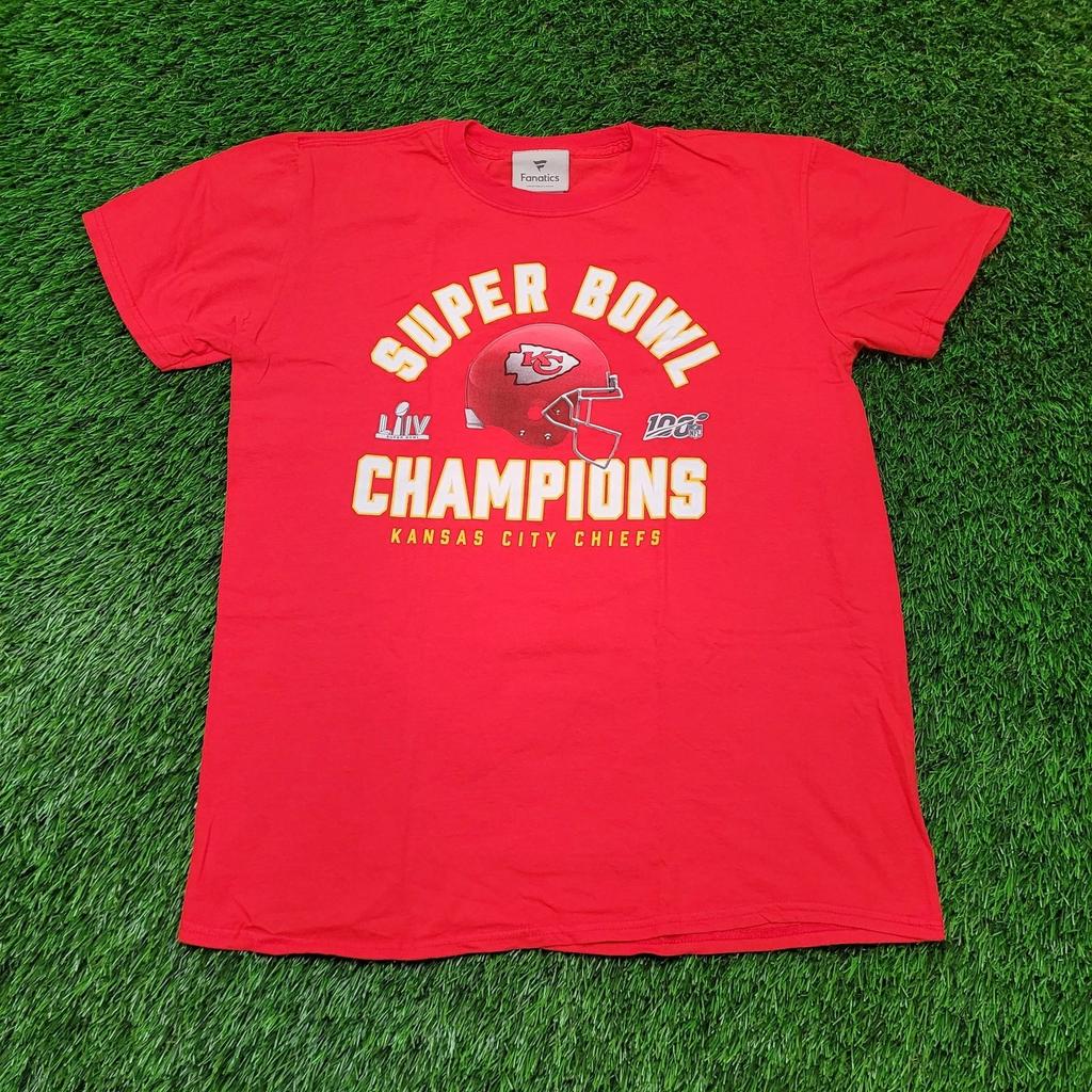 Official Fanatics KC Chiefs Super Bowl LIV Champions T-Shirt Medium (Tag L)