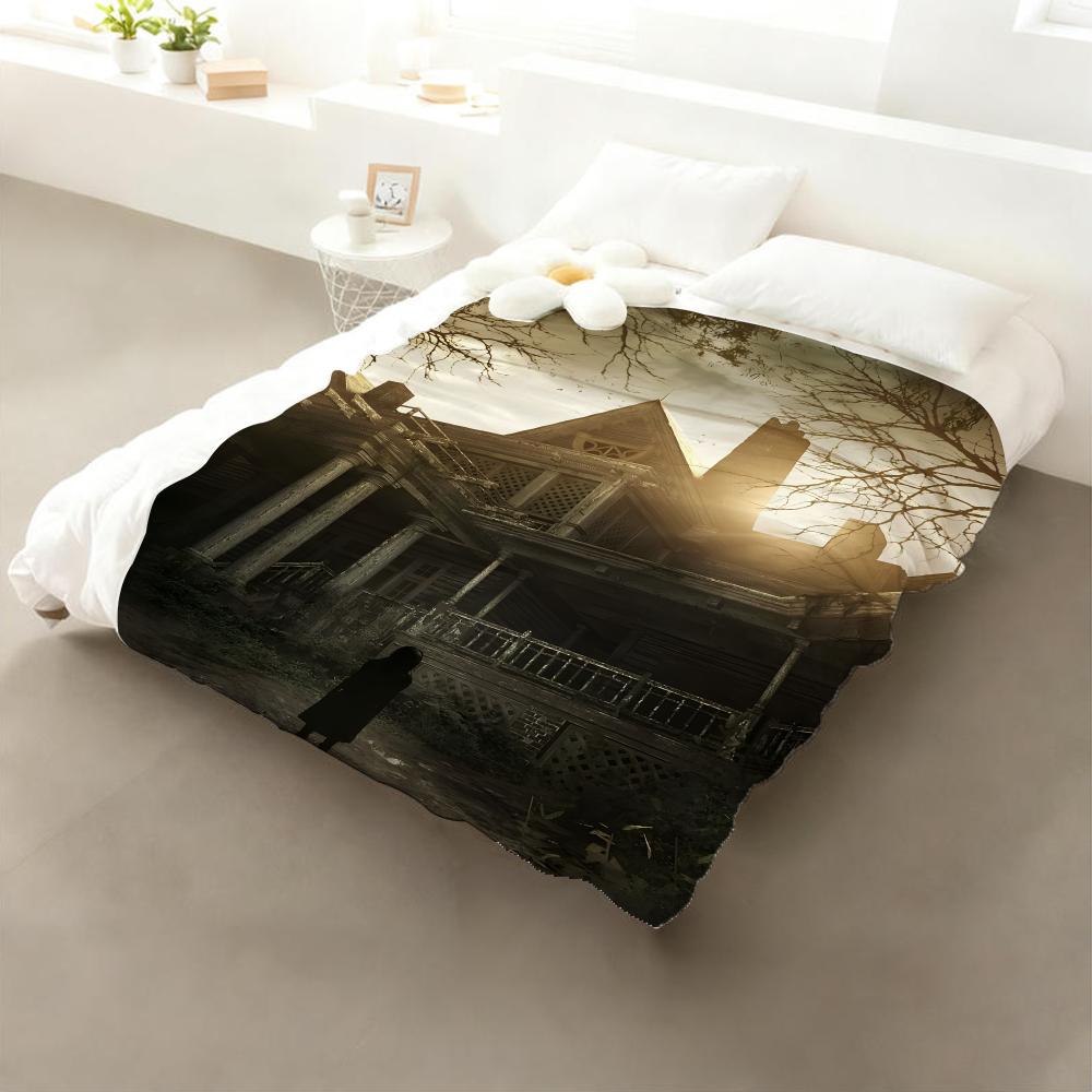 Game Resident Evil Throw Flannel Throw Blanket: Soft Kid-Friendly Warm Anti-Static All Season Washable Couch Bed Home