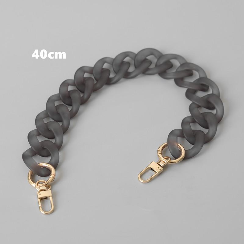 New Fashion Woman Bag Accessory Detachable Parts Replacement Chain Grey Resin Luxury Strap Women Acrylic Shoulder Handle Chain