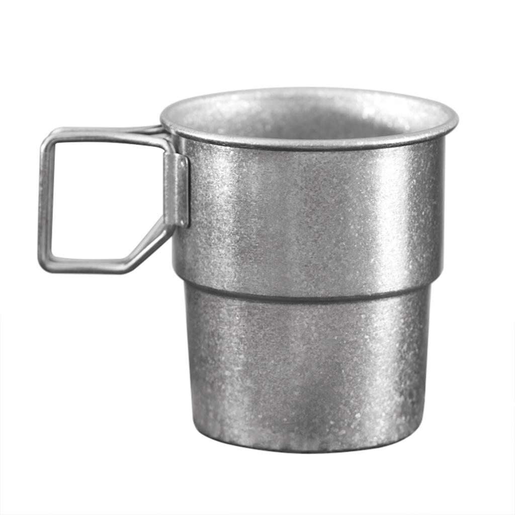 Stackable Coffee Mugs Titanium Camping Cups 300ml Foldable Handle Outdoor Coffee Mugs Reusable