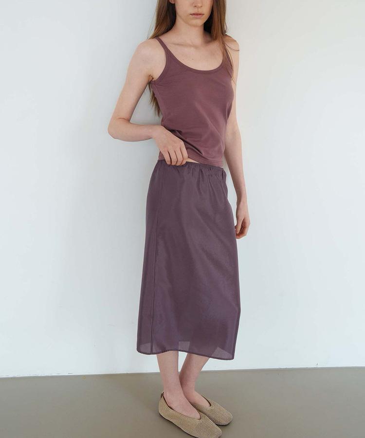 Юбка Seuleoum Nuance Sheer_Приглушенный сливовый