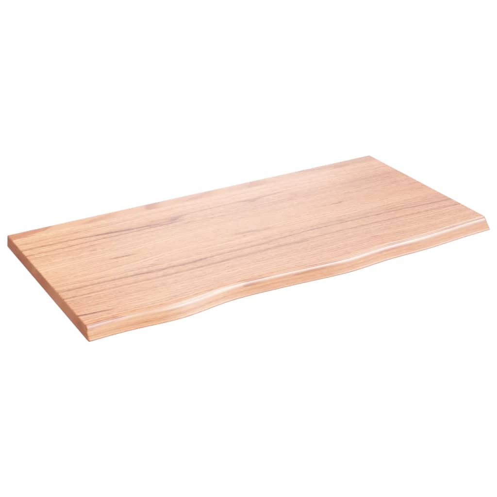 Washbasin Top in Light Brown 80 x 40 x 2 cm Solid Wood Treated