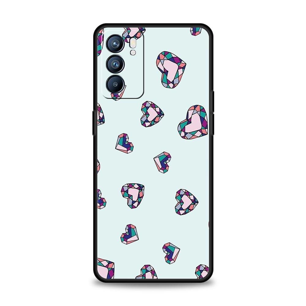 Милый чехол для Oppo Reno8 Reno7 Reno6 Pro A54 5G Find X6 X5 A53 A52 A9 A15 A95 A17 A16 A76 A74 A57 A31