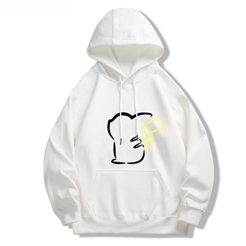 2025 Осень-зима Милая толстовка с принтом Покемон Иви_Пикачу для мужчин и женщин Новая Y2K Харадзюку Большой размер Повседневный свитер Топ