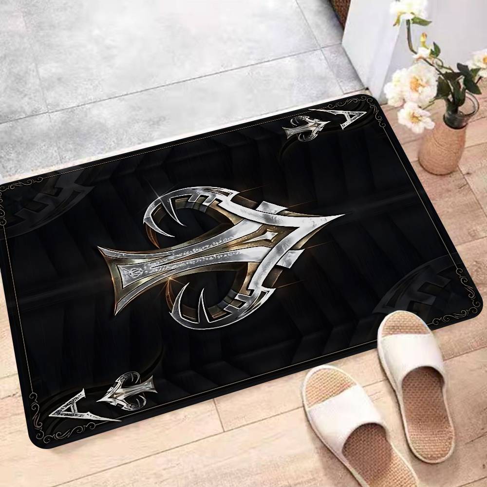 Ace Of Spade Bathroom Mat Anti-slip Absorb Water Long Strip Cushion Bedroon Mat Welcome Doormat