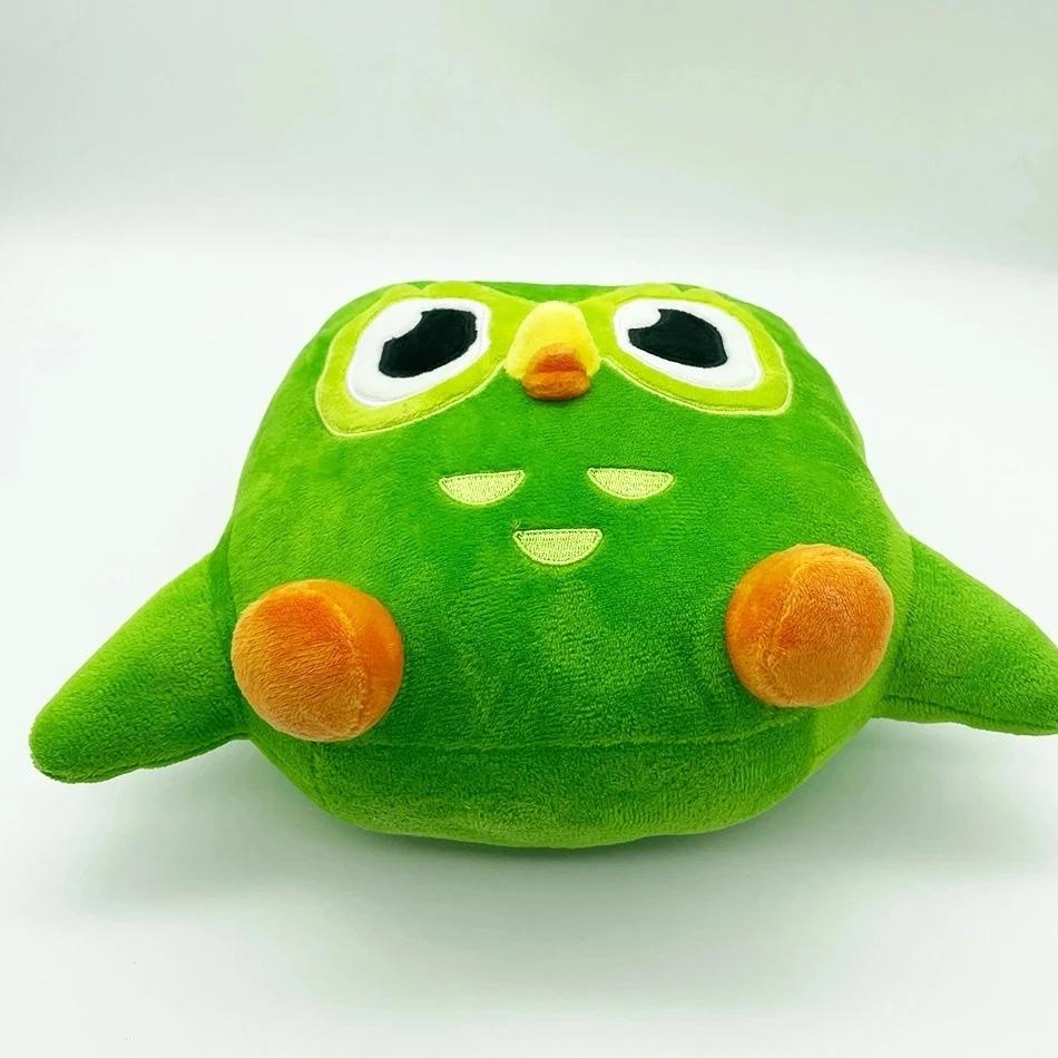 Animal Cartoon Kawaii Duolingo Green Owl Plush Toy Soft Stuffed Anime Owl Doll Children Birthday Gift