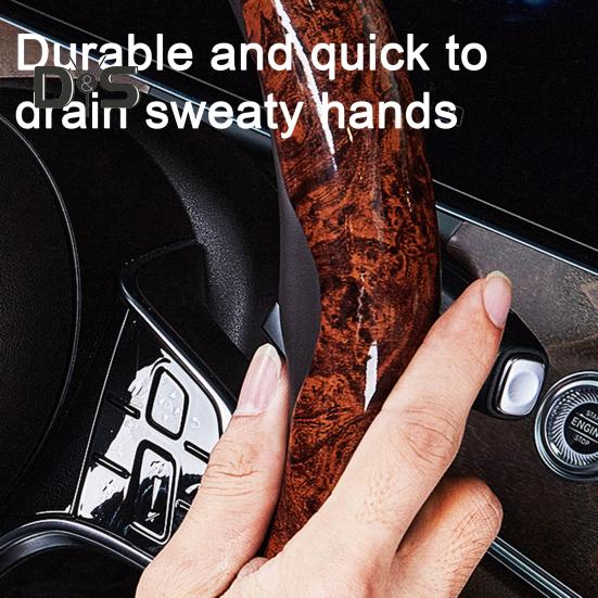 2 шт., чехол на руль с текстурой древесины, противоскользящий, без запаха, термостойкий, универсальный, подходит из искусственной кожи, рукава на руль автомобиля