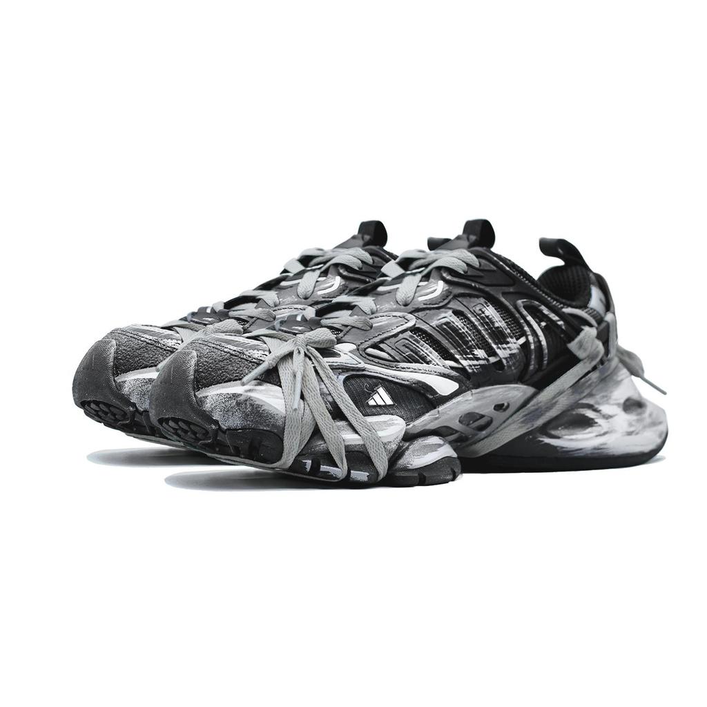 adidas XLG RUNNER DELUXE Износостойкие Дышащие Низкие Беговые Кроссовки Унисекс Черно-Серые IH0070(Команда140-)