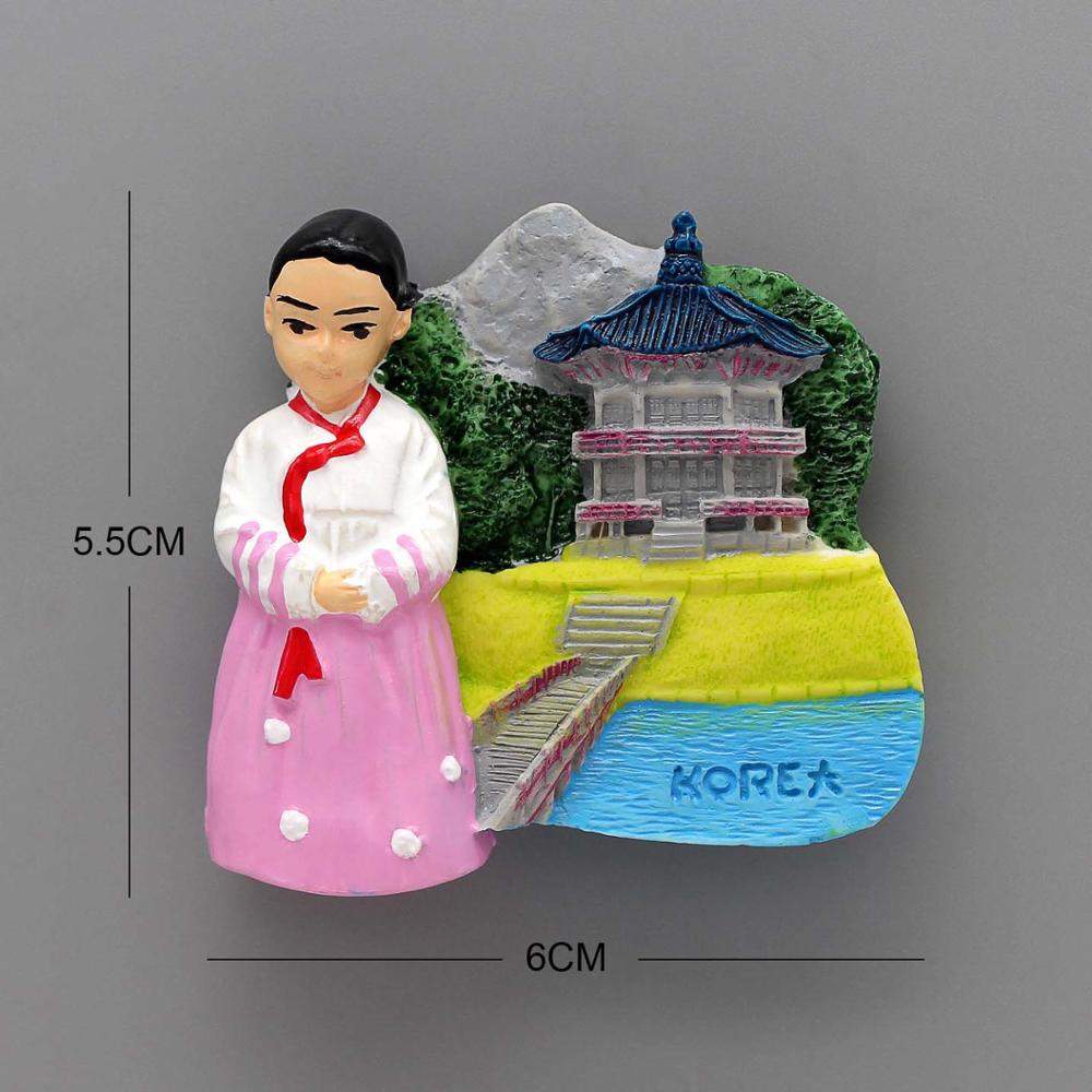 Магниты на холодильник южнокорейский туристический сувенир магнитный холодильник девушка Багамы пляж мальчик индийский Тадж-Махал украшение для дома подарок