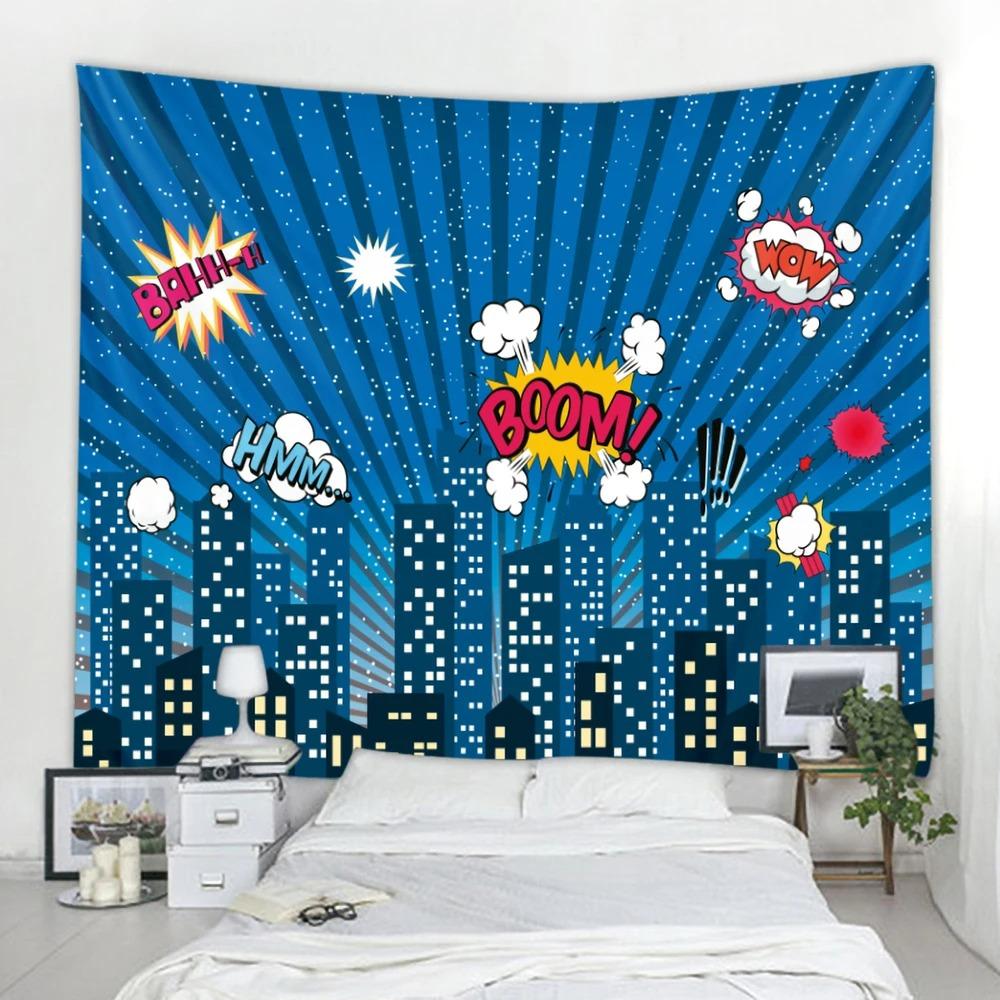 Творческий мультяшный узор, модный домашний гобелен для украшения гостиной, спальни, гобелен