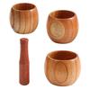 1 Набор Чесночница Экологичный Высокая Прочность Дерево Ручная Чеснокодавилка Измельчитель Набор Пестиков для Дома