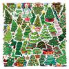 55 New Cartoon Christmas Tree Graffiti Stickers Decorative Skateboard Mobile Phone Waterproof Stickers