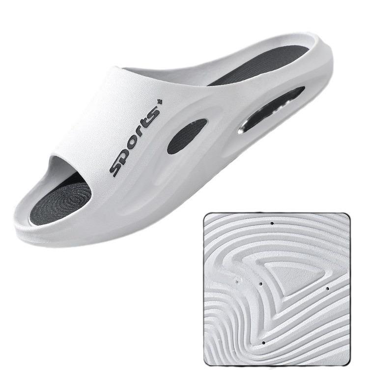 Мужские летние нескользящие тапочки для верхней одежды, повседневные пляжные тапочки на плоской подошве, размеры 36-45