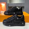 2024 Осенняя женская кожаная обувь Новый стиль Модные туфли на платформе Кроссовки Ins Platforms Tide Shine Bling Rhinestone Shoes