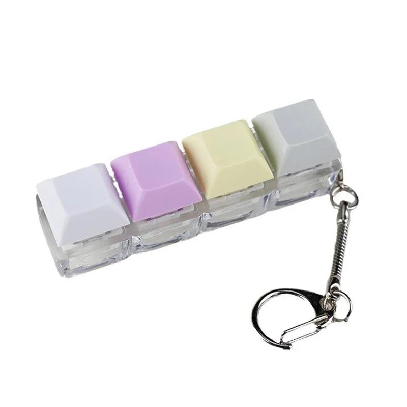 Клавиатура, игрушка-непоседа, красочный брелок для ключей, игрушка для снятия стресса для детей, взрослых, подарки, кнопки на палец, антистрессовые игрушки