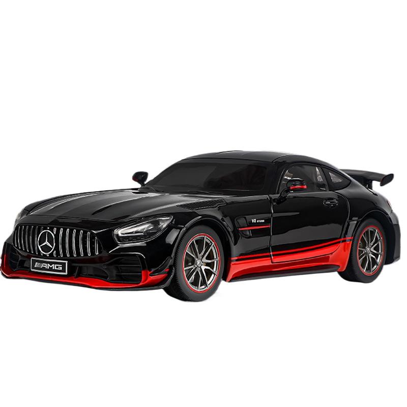1/18 Scale BENZ AMG-GTR Cool Alloy Sports Car Model, Simulated Interior Details, Cool Lighting and Sound Effects, Exquisite Desktop Ornaments