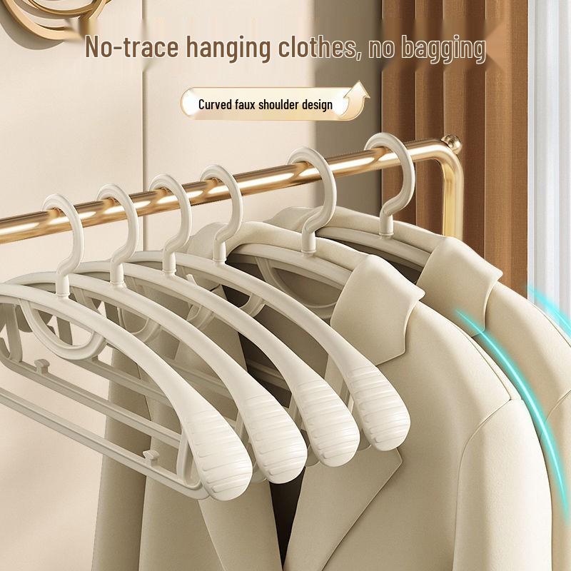 Extra Thick Non-Slip Wide Shoulder Hanger for Adult & Student Clothes, Non-Marking Plastic Design