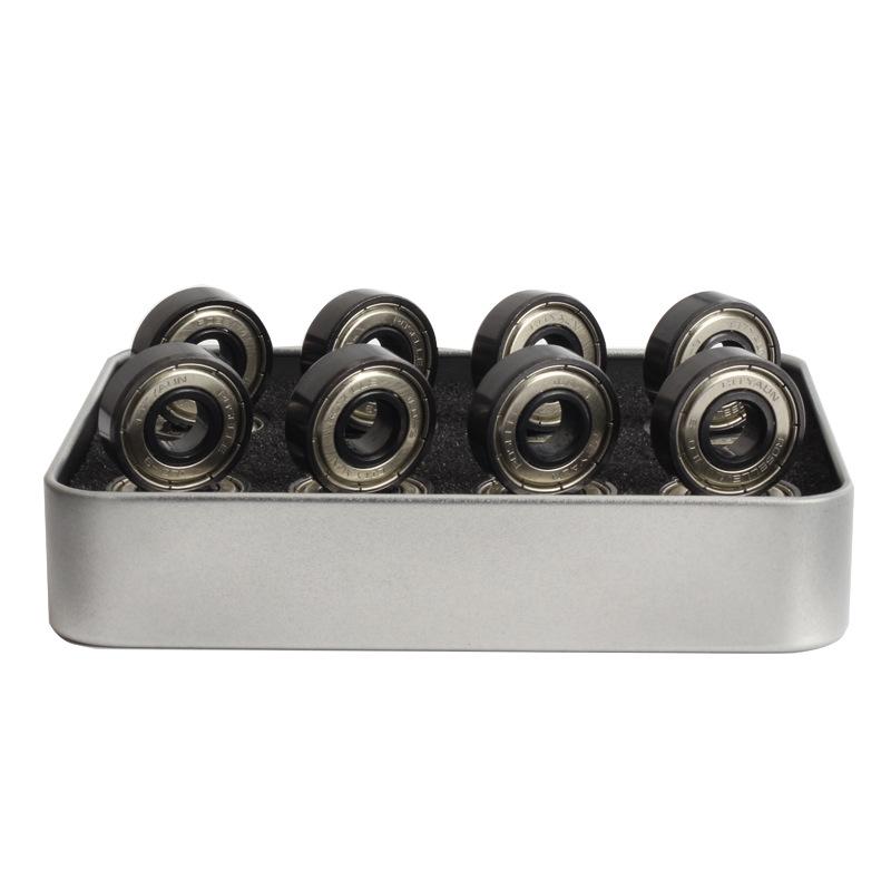 Roller Skating Bearings High Speed Silent Professional Single Row Black Gold Ice Skates 608z Skateboard Drift Board 16 Pieces