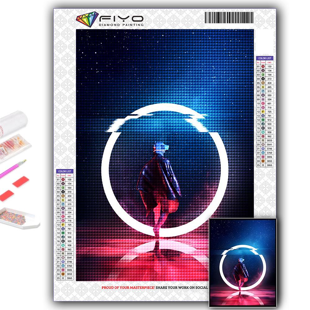 5D алмазная живопись, полный алмаз, киберпанк, геометрическая эстетика, алмазная живопись, ручная работа, сделай сам, алмазная мозаика, картина, украшение для дома