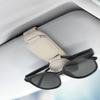 Magnetic Leather Sunglass Holder,Car Glasses Clip for two glasses, Eyeglass Hanger Clip for Car Sun Visor, Suitable for Different Size Eyeglasses   -Y