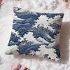 Wave pattern Cushion Cover Premium Comfort Reversible Pillow Cove Two in One Design for Any Room  Car Interior