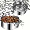 Миска для домашних животных из нержавеющей стали Попугаи Птицы Собаки Кошки Кролики Птицы Мелкие животные Крепление для клетки Вода Еда Кормушка Товары для животных