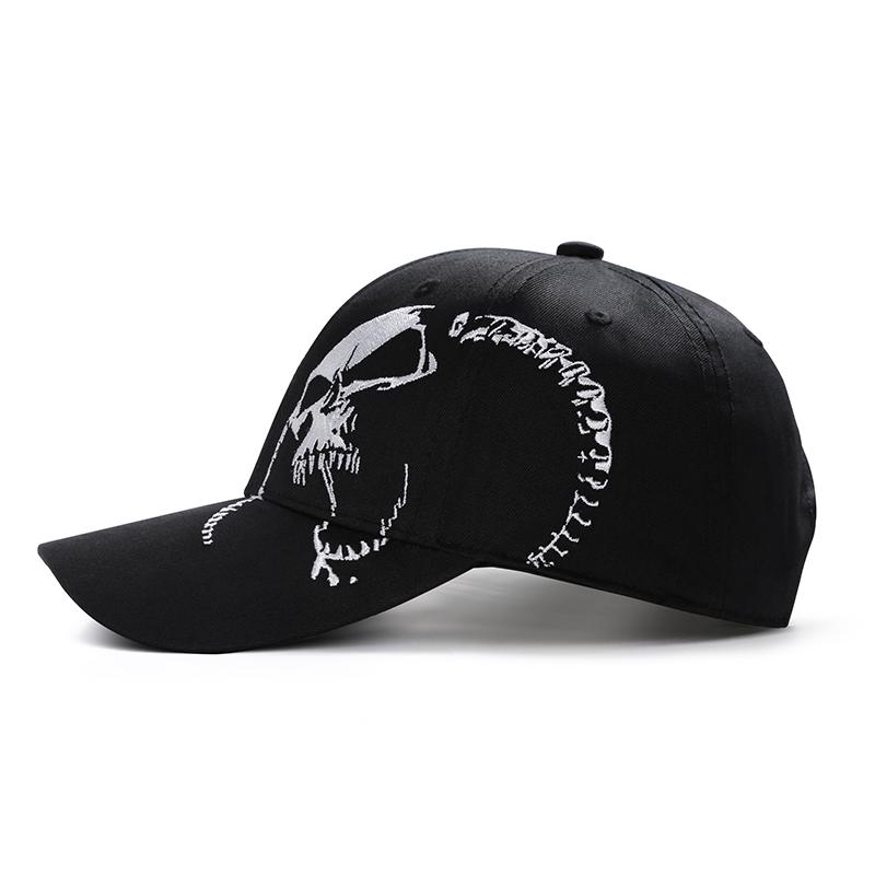 Unisex High Cotton Outdoor Quality Baseball Cap Skull Embroidery Snapback Fashion Sports Hats Cap