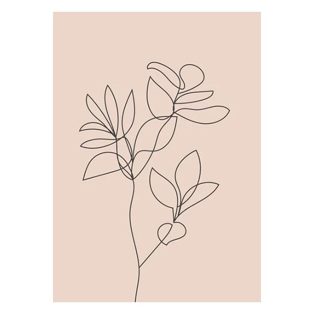 Watercolor Abstract Wildflower Flower Pink Prints Poster Canvas Painting Modern Wall Art Pictures Living Room Bedroom Home Decor