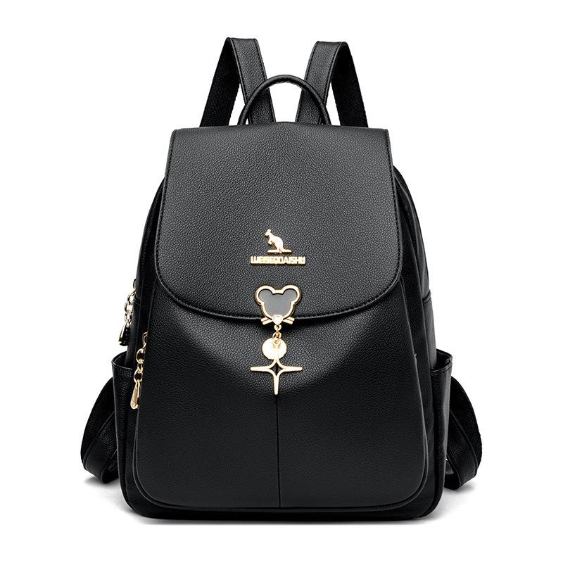 Женский новый модный и универсальный корейский стиль модный кожаный женский рюкзак большой вместимости дорожная школьная сумка маленькая сумка