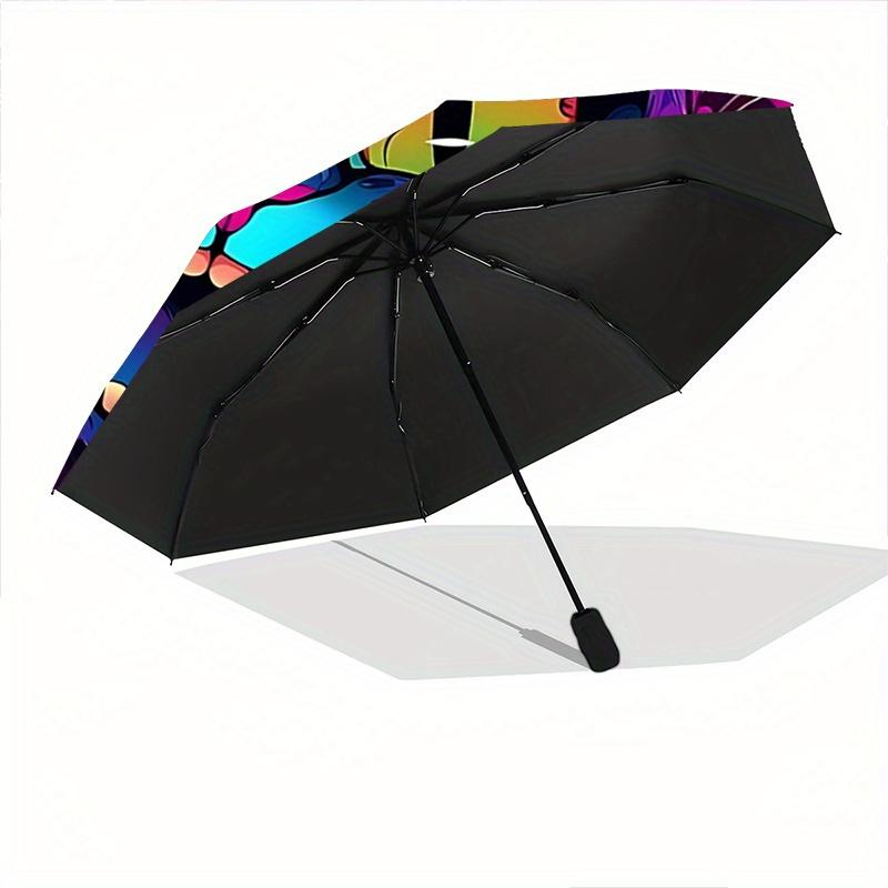 1pc Art Cat Automatic Opening and Closing Umbrella - Suitable for Various Occasions, Outdoor Activities, Lightweight and Durable Automatic Foldin