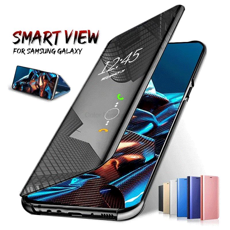 Чехол Samsun A56 A566V Зеркальный Smart View Кожаная книжка-флип для Samsung Galaxy A56 A36 A26 A16 A06 5G Магнитная подставка-книжка Coque