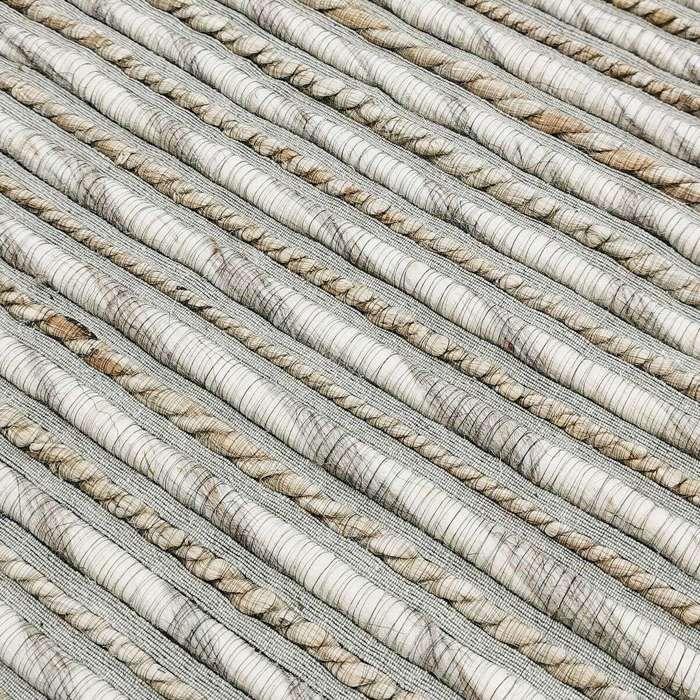 Tapis en laine, jute et coton tresse naturel 120x170 - style bohème