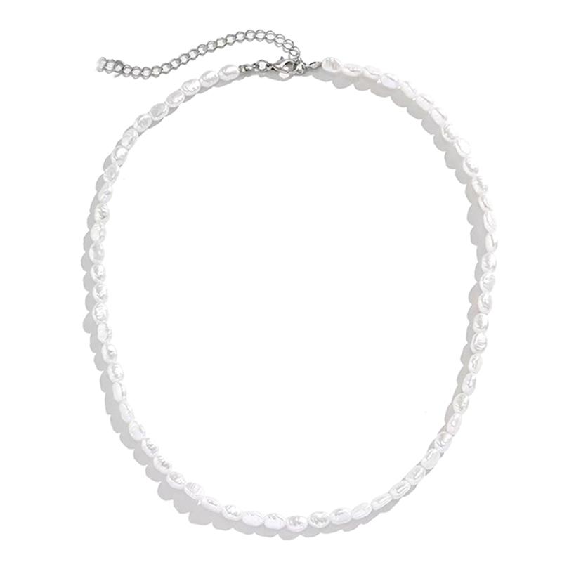 Simple Imitation Pearl Choker Necklace For Women Vintage Elegant Beaded Temperament Necklace Wedding Party Jewelry