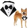 Adjustable Formal Dog Tuxedo Collar Puppy Bandana Large Dogs Bow Tie Collar Boy Dog Wedding Tux with Bowtie Pet Birthday Costume