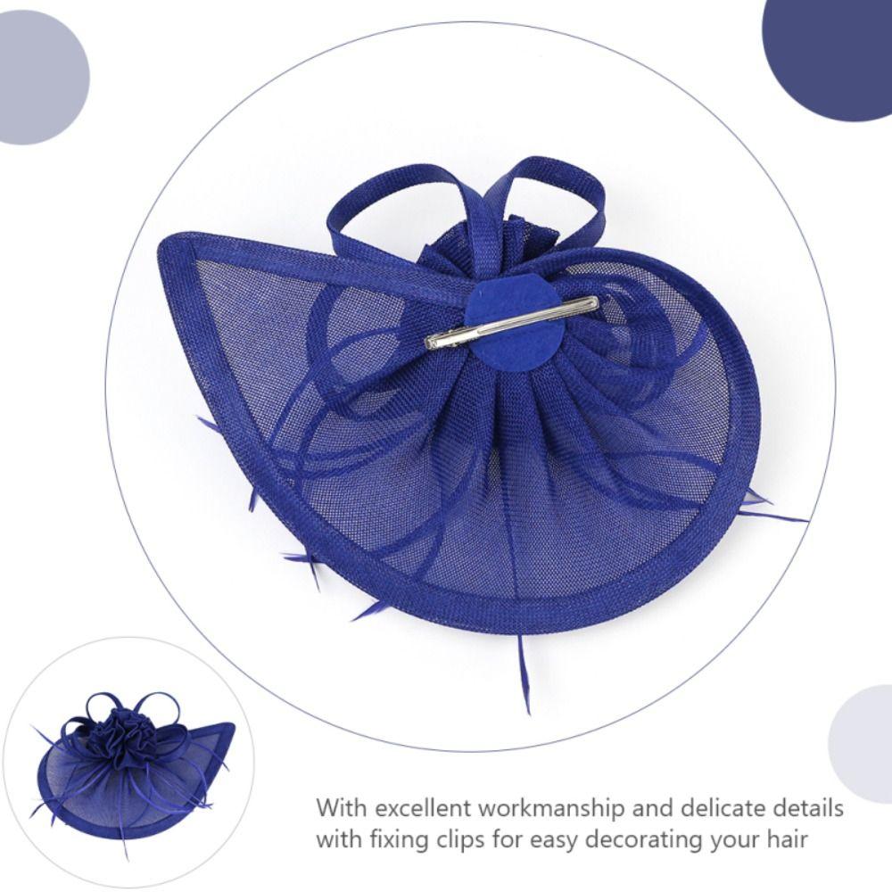 Новая Свадебная Шляпка-Фасцинатор с Перьями, Заколка для Волос для Чаепития, Сетка, Ободок
