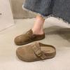 Boken обувь женская сумка головные полутапочки носить 2024 новая осенняя обувь с одной педалью ленивые ретро Boken полутапочки