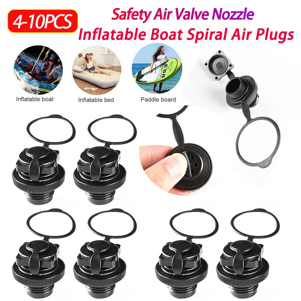 Air Valve Inflatable Boat Spiral Air Plugs Air Valve Nozzle Cap Kayak Raft Plug Replacement Air Mattress Plug Replacement 7